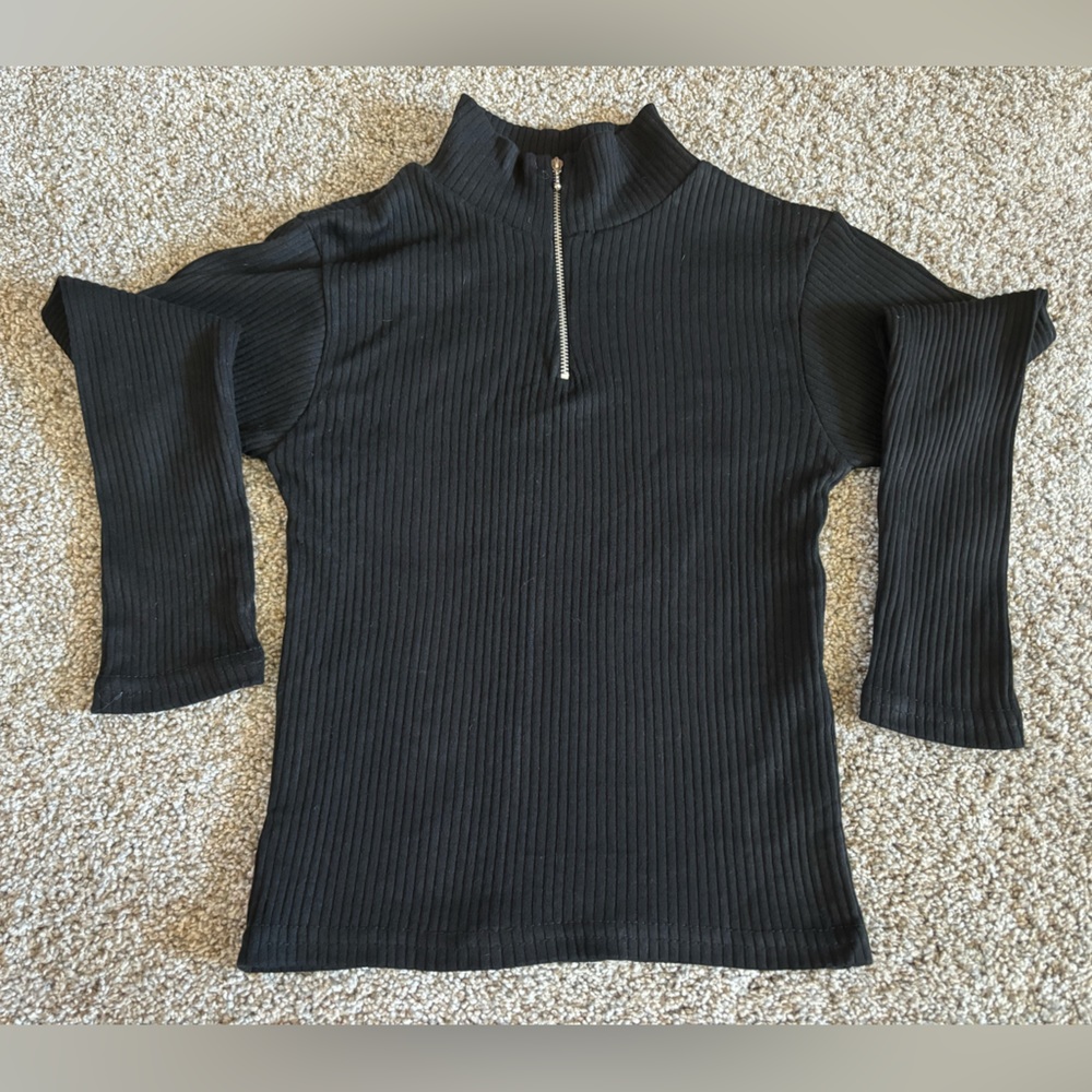 Black Quarter Zip Long Sleeve